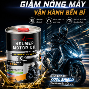 Dầu Nhớt Xe Tay Ga Helmer Scooter Race 5W40 - 800ml