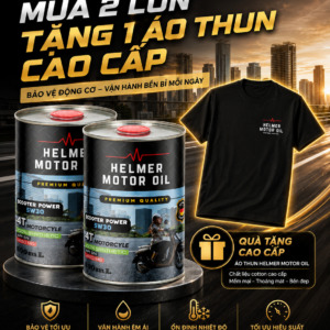 Combo 2 Lon Dầu Nhớt Xe Tay Ga Helmer Scooter Power 5W30 - 800ml