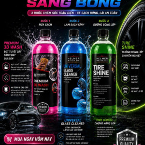COMBO SÁNG BÓNG (Bọt tuyết + Nước Rửa Kính + Dưỡng Bóng Lốp)