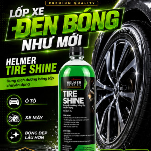 Dung Dịch Dưỡng Bóng Lốp Ô Tô Xe Máy Helmer Tire Shine 1L – Làm Đen, Chống Bám Bụi