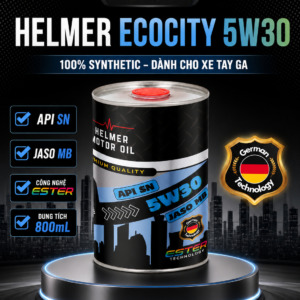 Dầu Nhớt Xe Tay Ga Helmer Ecocity 5W30 100% tổng hợp Ester - 800ML